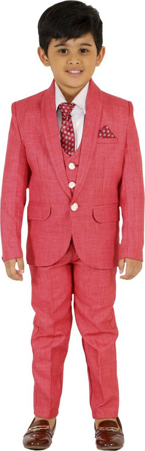 Fourfolds Boys Pink Cotton Blend set