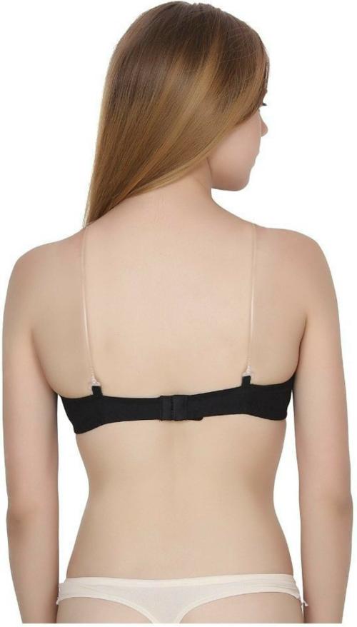 Apraa Women Black Silk Full Coverage Lightly Padded Bra