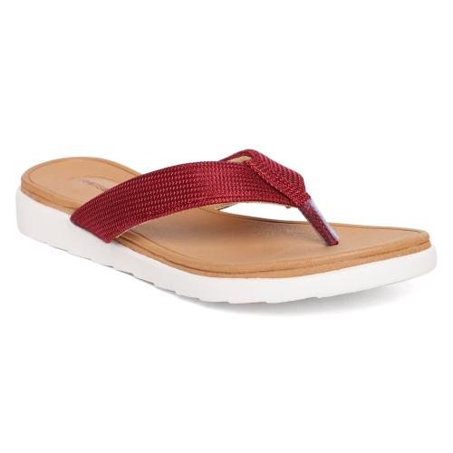 Footsoul Women's Elena Flats (Cherry) (FSL-492-8)