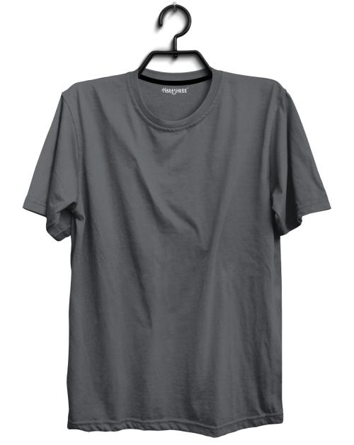 Cotton t-shirt for men & women Steel Grey color XL Size by Harashree