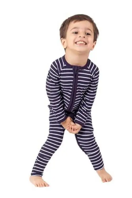 LAZYTOON Double Zipped Romper - Beacon Blue 100% Organic Cotton baby Rompers Sleep Suits/Jumpsuit/Night Suits for Baby Boys & Girls for New Born Baby to 2 Years (Pack Of -1) (For 12-18 M) Kids