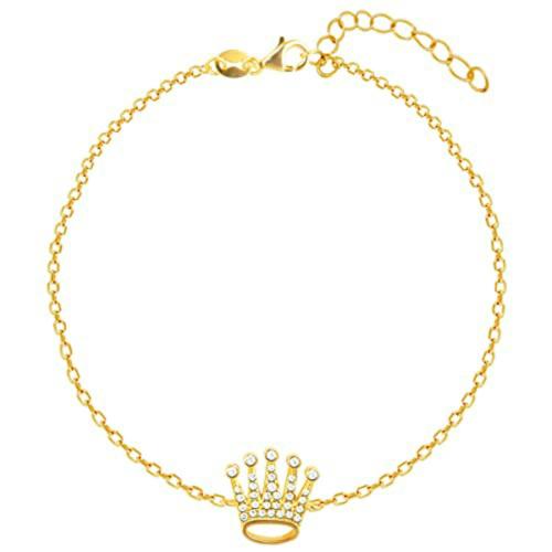 GIVA Sterling Silver The Golden Crown Bracelet For Women