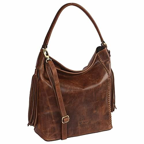 Rolando Alexa Oily Brown Leather Women's Tote Sling Bag (R016)