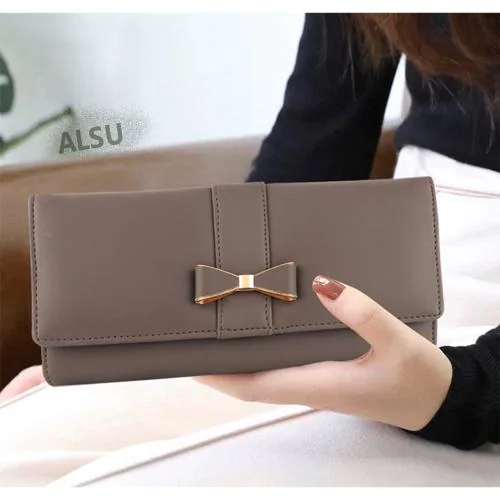 ALSU Women's Grey Hand Wallet Clutch | Phone Pocket | 6 Card slots (shd-004gry)