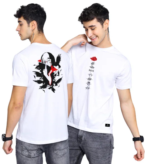 White - XL 7 Village Itachi Naruto T shirt For Men TeesTheDay