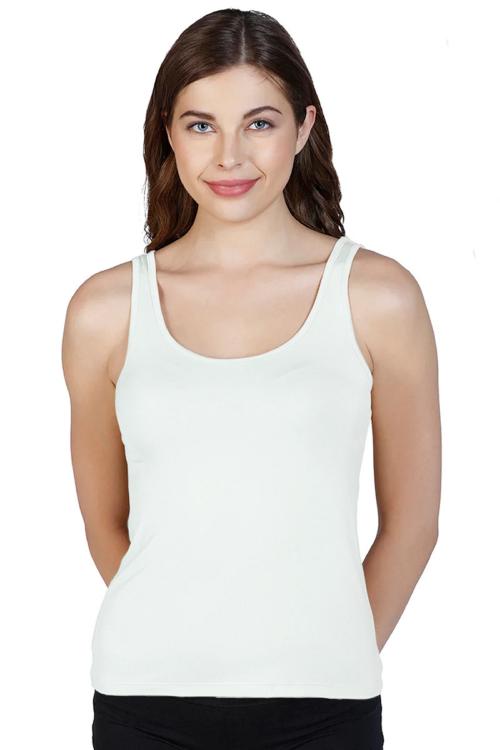 VANILLAFUDGE White Cotton Fabric Women Camisoles for Girls camisole |camisole for women | girls vest |camisoles