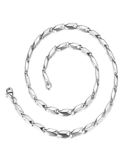VIEN Italian Style Melon Seeds Chain for boy and girl Platinum Plated