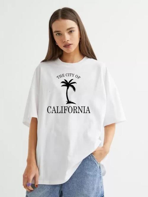 The Lion's Share Women Typography Round Neck Cotton Blend Multicolor, White T-Shirt