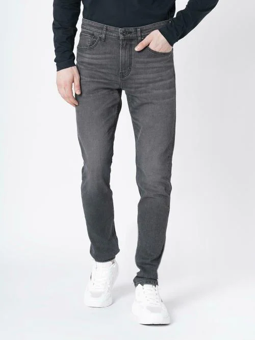 Red Tape Men's Grey Skinny Jeans