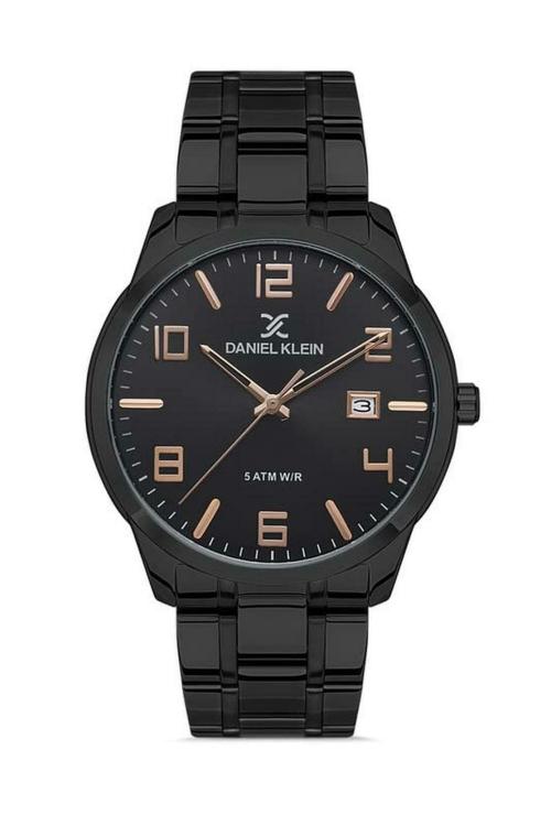 DANIEL KLEIN Analog Black Dial and Strap Watch for Men - (DK.1.13449-5)