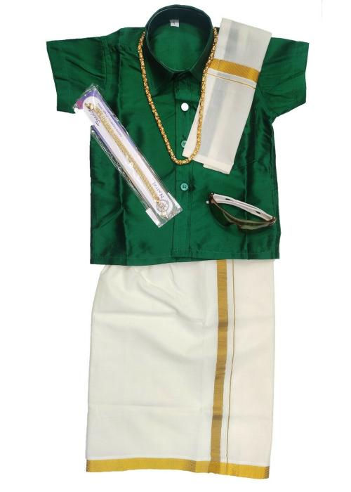 Shirt and Dhoti Set for Boys with accessories