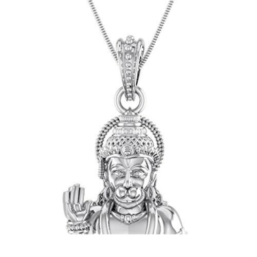 Buy Akshat Sapphire Pure Silver God Hanuman Pendant Suitable For Men and Women Online at Best