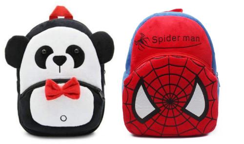 Kiddiewink Soft Plush Cartoon School Backpack Bag For Kids (2 to 6 Years) Pack of 2