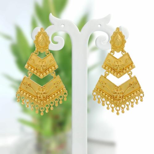 SAVNI Gold Plated Artificial Earrings for Women Ideal for Formal Events and Daily Wear
