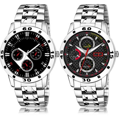 Buy NIKOLA Latest Quartz Chain Watch And Silver Chain Silver Colour Analog Stainless Steel Belt