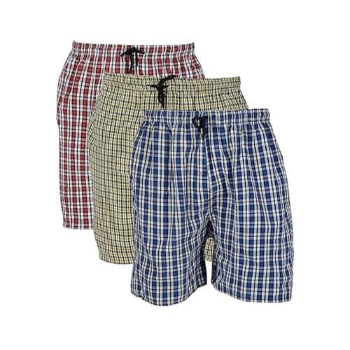 AWALA FASHION Men's Boxers Cotton Check Shorts for Men- (Combo Pack 3)