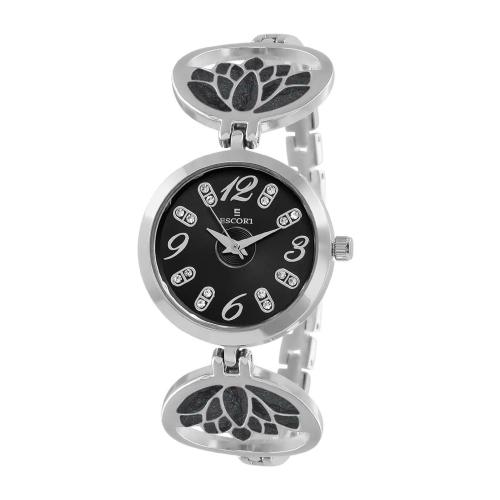 Escort Analog Black Dial With Multicolor Strap Watch For Women (E 1650-1430 SM.3)