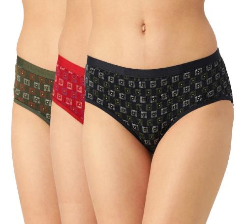 Kamison Underwear Women's Cotton Panty for Women Daily use Combo Pack of 3 ( Prints May Vary) - XL