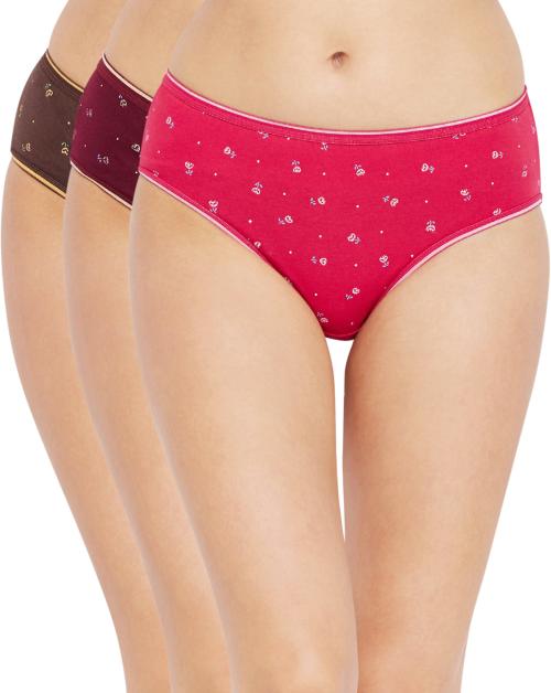 Bodycare women's combed cotton assorted Hipster Panty Pack of 3 ( 400-D )