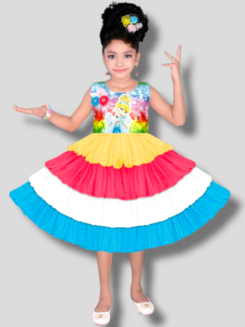 Vivek GIRL'S BARBIE FROCK