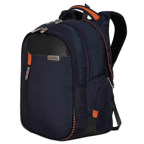 Alfisha Polyester Water Resistant Padded Office Laptop Backpack Computer Bag For Business Travel And Work Up to 15.6 Inch