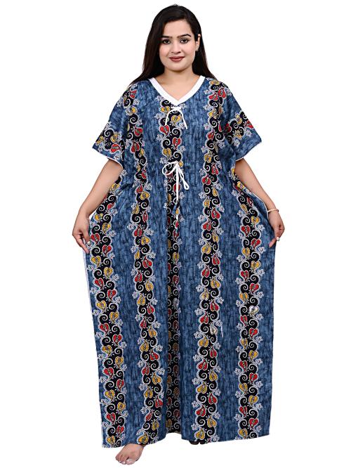Buy NACNO Women's Pure Cotton Kaftan Nighty/Maxi/Nightgown Online at