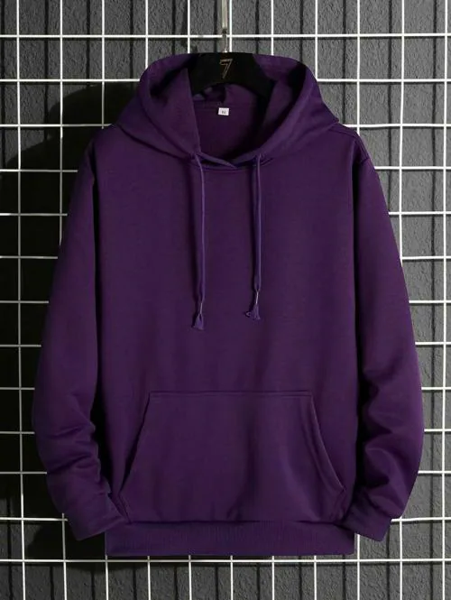 Fabrange Kangaroo Pocket Purple Hoodie