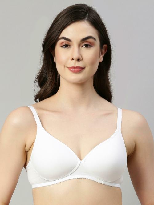 Enamor A039 Perfect Coverage Cotton T-shirt Bra for Women- Padded and Wirefree