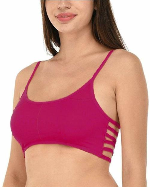 Purndeep Enterprise Black, Pink Cotton Blend Padded Bra(pack of6)