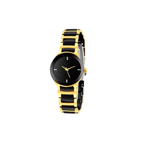 ALIX Analog Watch - For Girls black golden luxury and proffessional women Watch - For Women