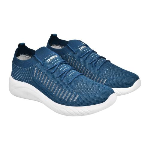 Unistar Teal Blue Sports Shoes With Memory Foam Insole And Narrow Fit For Men