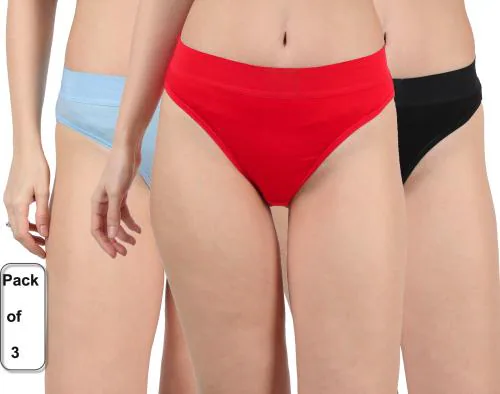 Glus Women Pure Cotton Plus Size ( Large to 6XL)High Waist Hipster Panties Pack of 3