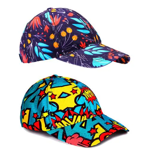 Knotyy combo Men Women Cotton Blend Casual Snapback cap Printed Cap All Sports cap Baseball Cap with adjustable velcro back (combo Pack of 2)