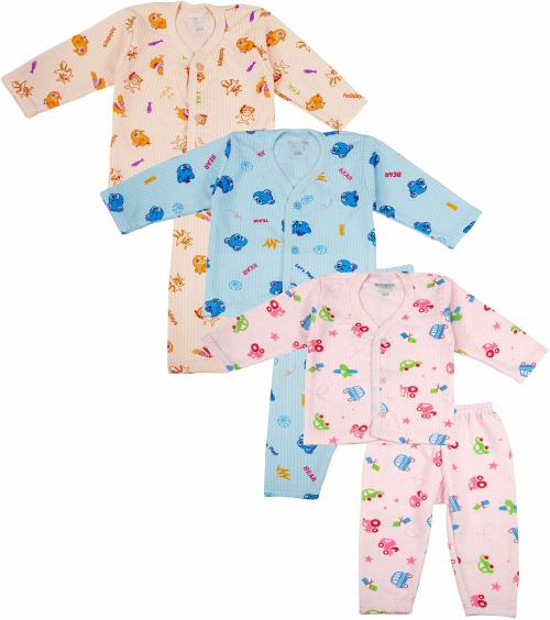 Dowin Front Open Thermal Baby Suit for Winters (Printed, 3-6 Months)