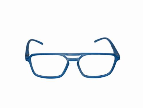 PAUL I Rectangle Spectacle Frame For Men and Women- transparent blue