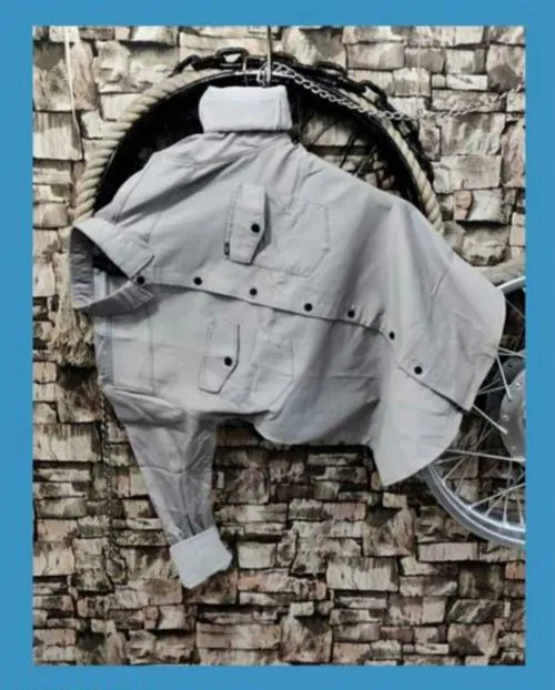 SADO Cotton Grey Shirt For Men