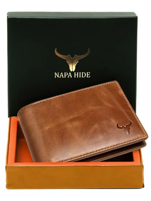 NAPA HIDE Genuine Leather Men Brown Wallet