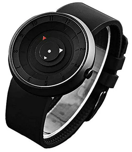 Acnos Analog Black Dial Black Strap Watch For Men - (NEWBLKPAYDU)