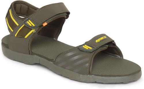 Sparx Men SS-486 Olive Yellow Floater Sandals