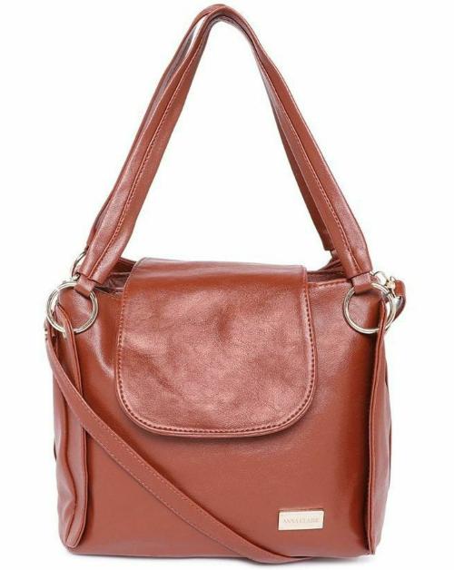 Anna Claire Brown Genuine Leather Shoulder Bag - Regular Size