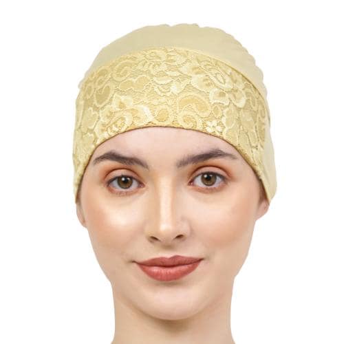 SAQAFY Women Hijab Golden Headband cap , Cotton Lycra Under Hijab Scarf Cap for Girls