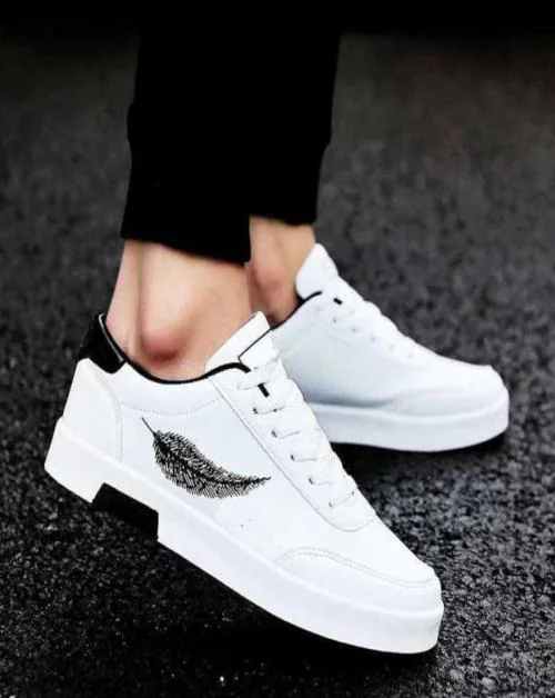 ANCK Men's Stylish Sneaker Casual Shoes (White)