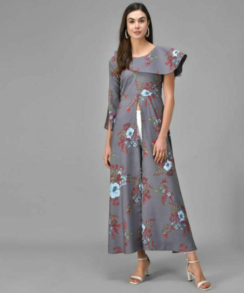 kannan women one sleeve with front slit dress