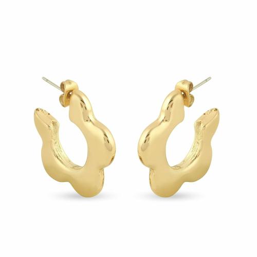 The Fun Company Cute Daisy Classic And Trendy Gold Plated Hoop Earrings For Women & Girls | Lightweight And Stylish Latest Office Wear Jewellery