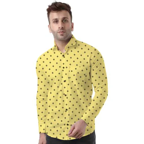 BINAYAK : WE DEAL WITH QUALITY ONLY - Men's Full Sleeve Cotton Casual Shirt - Ideal for Office, Party, and Everyday Wear