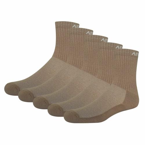 AIR GARB Cushioned Crew Socks - Breathable Mesh Plain Solid Socks for Men and Women | Moisture Wicking, Comfortable Fit, Long-Lasting Durability | Ideal for Sports, Work, and Everyday Wear