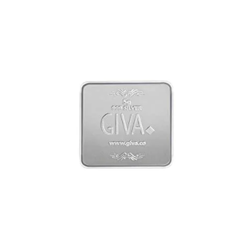 Giva Sterling Silver 5 Grams Coin With Lakshmi Ganesh Embossing 5 Gms