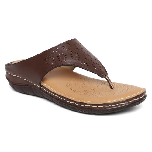 Footsoul Women's Zonda Flats (Brown) (FSL-531-8)