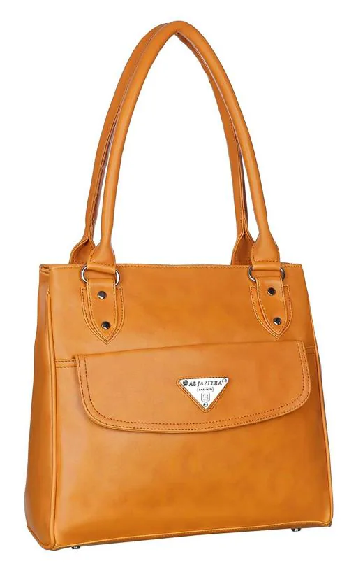 Al Jazeera Women Orange Casual Western Style Lightweight Matte Finising Handbags (Orange)