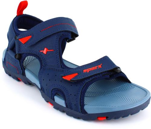 Sparx Men SS-528 Navy Blue Red Floater Sandals